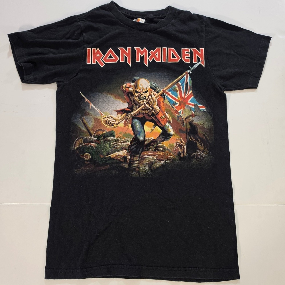 Iron Maiden The Trooper Graphic T-Shirt Black Bay Island Sportswear Small Mens